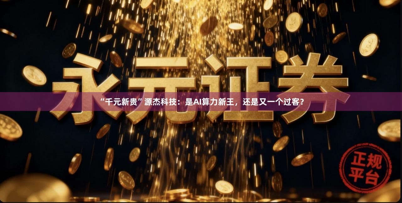 “千元新贵”源杰科技：是AI算力新王，还是又一个过客？