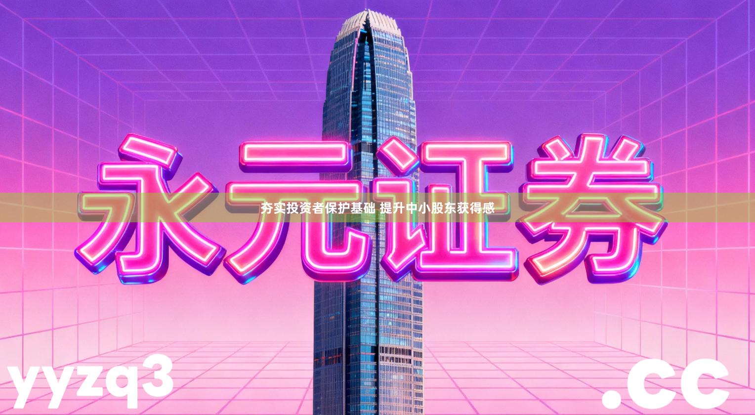 夯实投资者保护基础 提升中小股东获得感