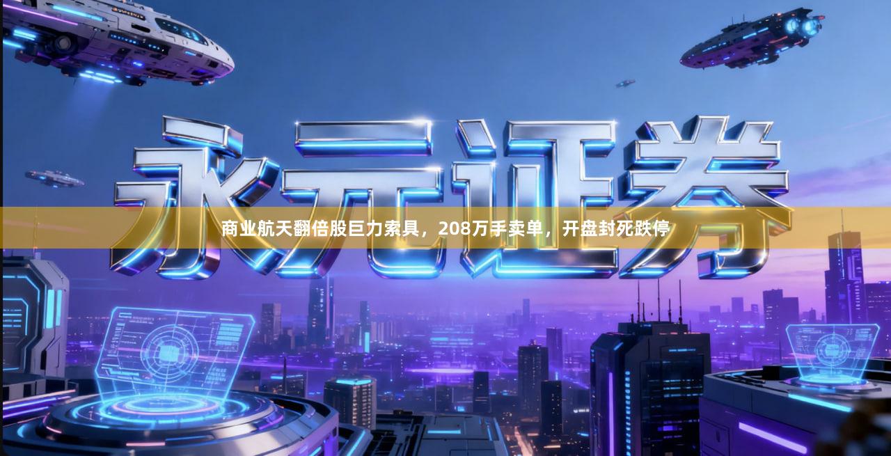 商业航天翻倍股巨力索具，208万手卖单，开盘封死跌停