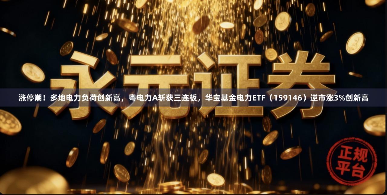 涨停潮！多地电力负荷创新高，粤电力A斩获三连板，华宝基金电力ETF（159146）逆市涨3%创新高