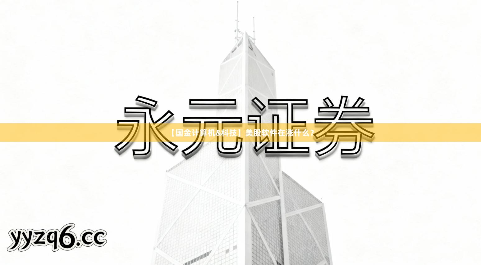 【国金计算机&科技】美股软件在涨什么？